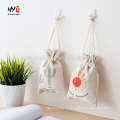 High-end creative canvas drawstring bag